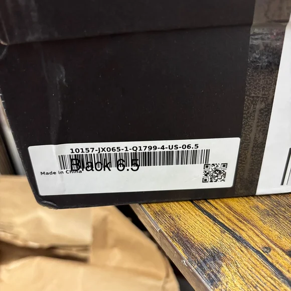 ISNOM Western Knee High Boots Embroidered Block Heel Black US 6.5 New with Box - Picture 14 of 15